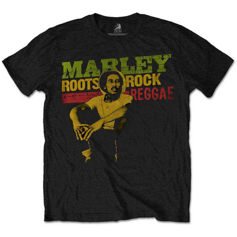 Bob Marley Roots, Rock, Reggae Black Kids T-Shirt