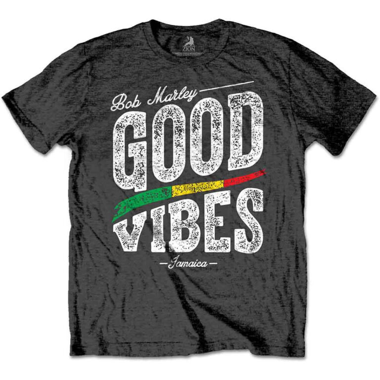 Bob Marley Good Vibes Charcoal Grey T-Shirt