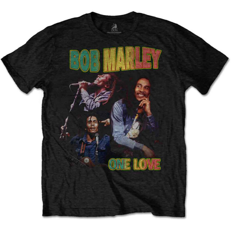 Bob Marley One Love Homage Black T-Shirt