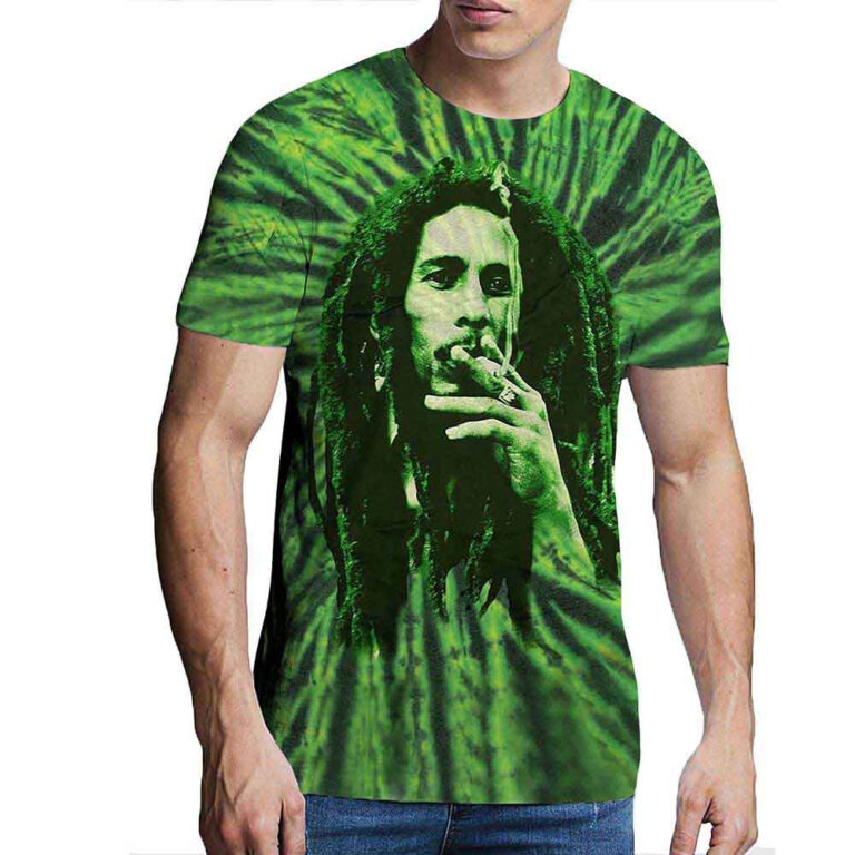 Bob Marley Smoke Green Wash Collection T-Shirt