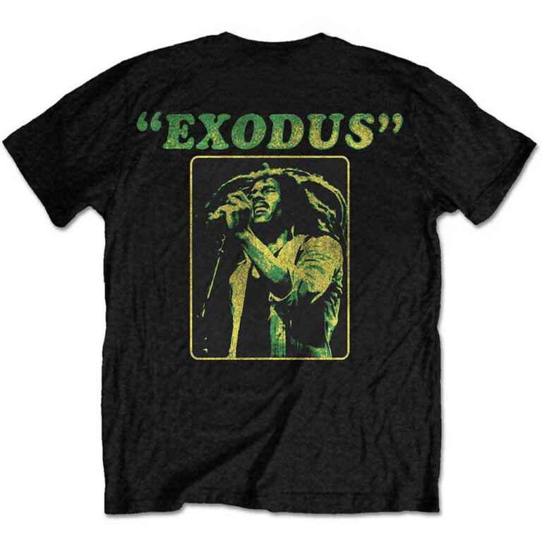 Bob Marley Exodus Black Back Print T-Shirt