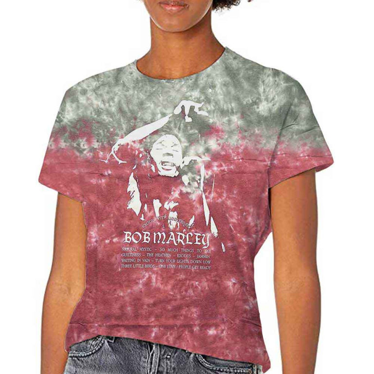 Bob Marley Exodus Playlist Red Wash Collection T-Shirt