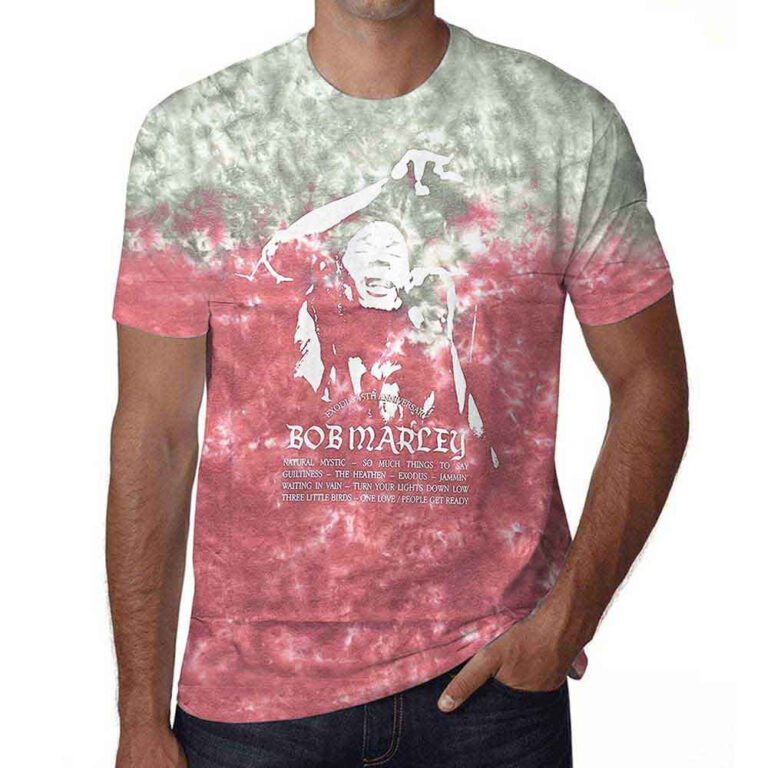 Bob Marley Exodus Playlist Red Wash Collection T-Shirt