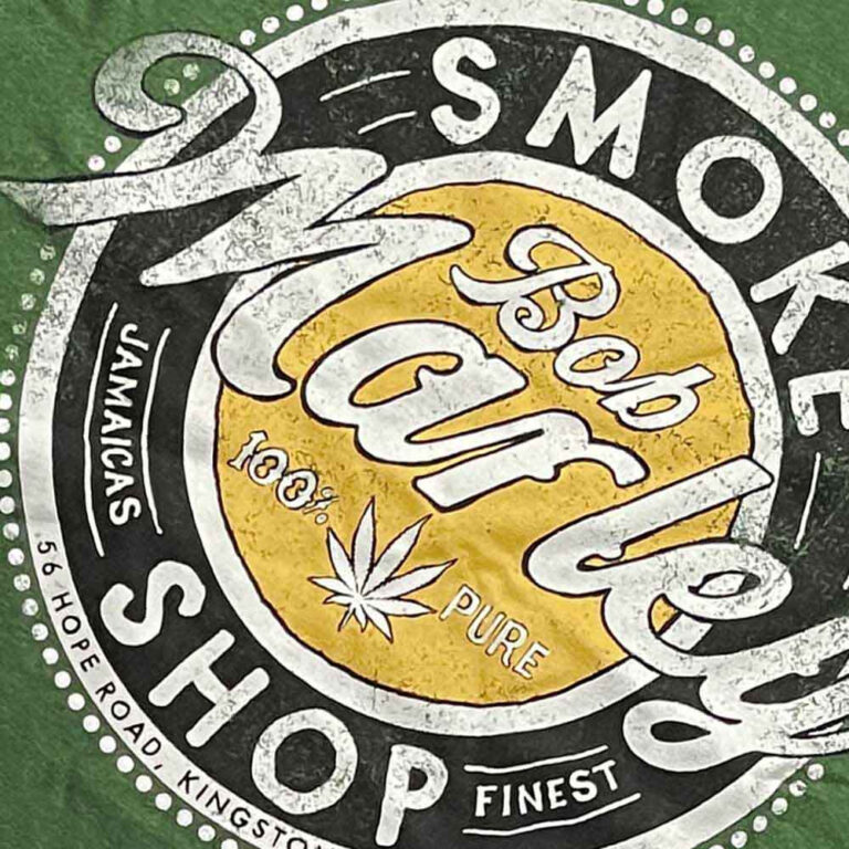Bob Marley Smoke Shop Green T-Shirt