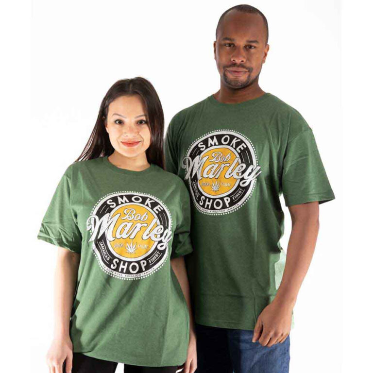 Bob Marley Smoke Shop Green T-Shirt