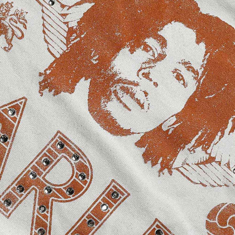 Bob Marley Wings White Embellished T-Shirt