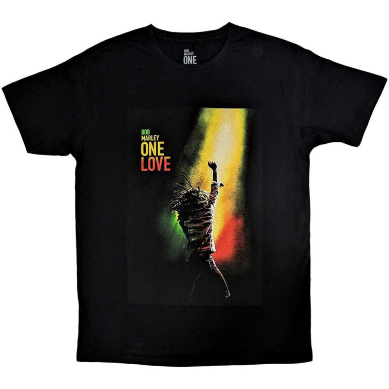 Bob Marley One Love Movie Poster Black T-Shirt