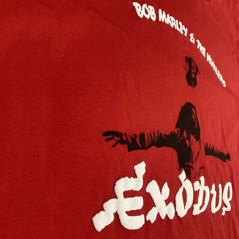 Bob Marley Exodus Arms Outstretched Red Hi-Build T-Shirt