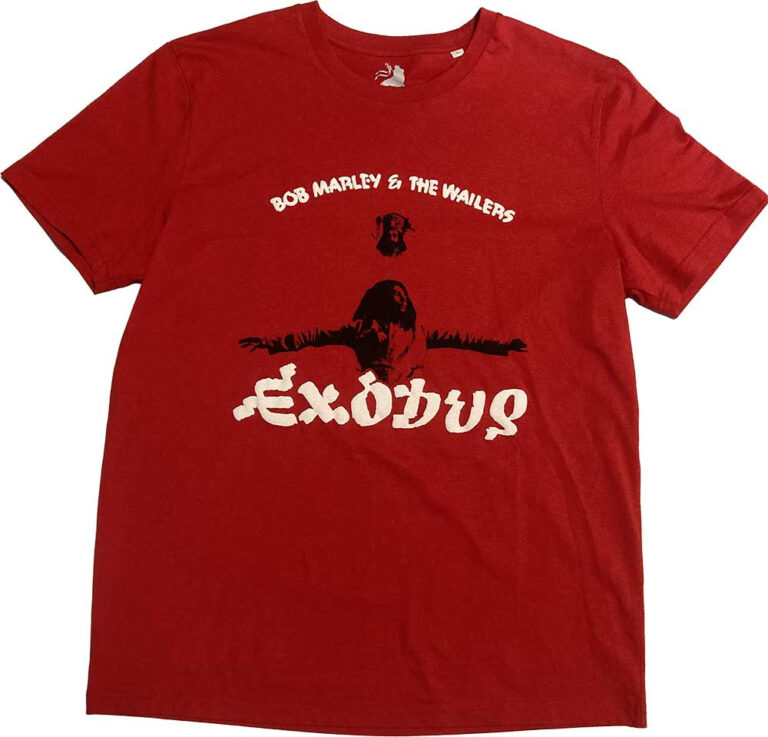 Bob Marley Exodus Arms Outstretched Red Hi-Build T-Shirt
