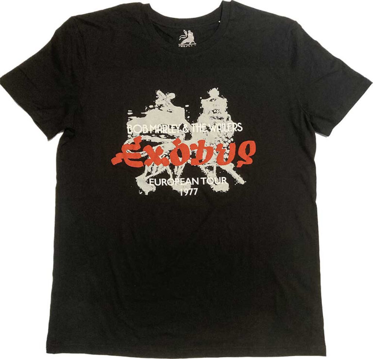 Bob Marley Exodus European Tour ’77 Black Hi-Build T-Shirt
