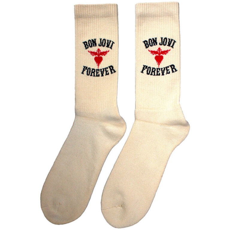Bon Jovi Forever Natural UK Size 7 – 11 Terry Socks