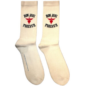 Bon Jovi Forever Natural UK Size 7 - 11 Terry Socks