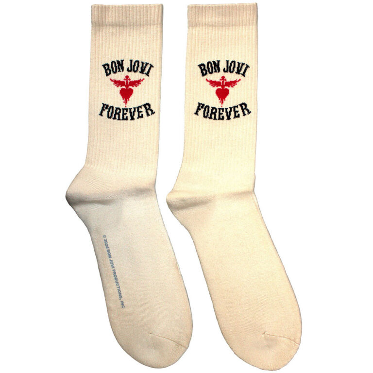 Bon Jovi Forever Natural UK Size 7 – 11 Terry Socks