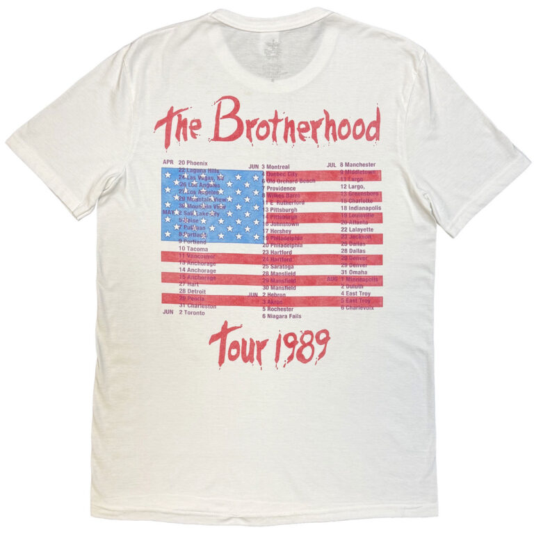 Bon Jovi The Brotherhood White Back Print T-Shirt