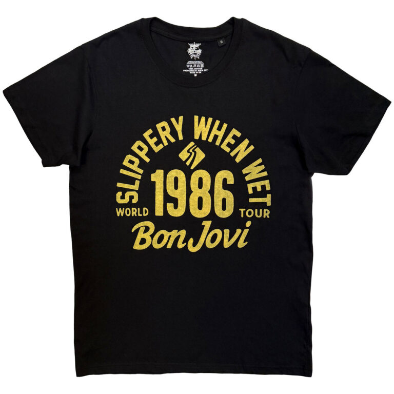 Bon Jovi 1986 World Tour Black T-Shirt