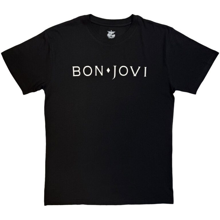 Bon Jovi Logo Mono Black T-Shirt