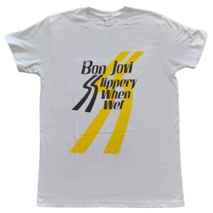 Bon Jovi Slippery When Wet White T-Shirt