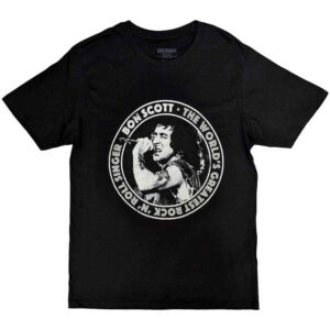 Bon Scott TWGRRS Circle Black T-Shirt