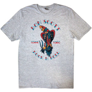 Bon Scott Rock N Roll Grey T-Shirt