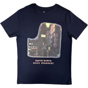 David Bowie Ziggy Stardust Navy Blue T-Shirt