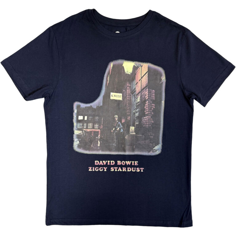 David Bowie Ziggy Stardust Navy Blue T-Shirt