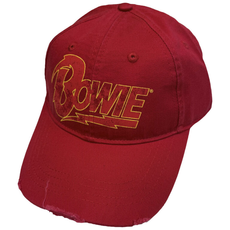 David Bowie Flash Logo Red Baseball Cap