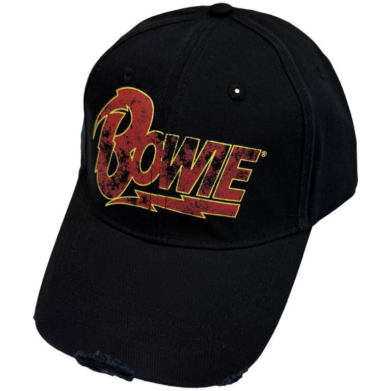 David Bowie Flash Logo Black Baseball Cap