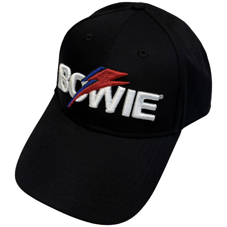 David Bowie Aladdin Sane Bolt Logo Black Baseball Cap