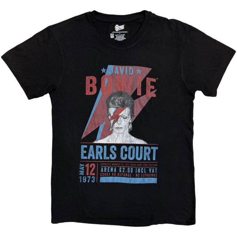 David Bowie Earls Court ’73 Black T-Shirt
