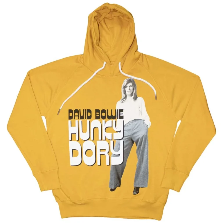 David Bowie Hunky Dory 2 Mustard Yellow Pullover Hoodie
