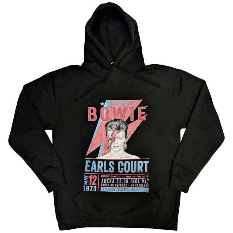 David Bowie Earls Court ’73 Black Pullover Hoodie