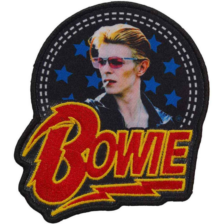 David Bowie Smoking Woven Logo Patch