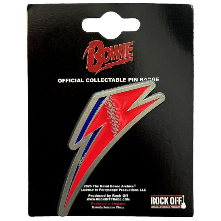 David Bowie Flash Pin Badge