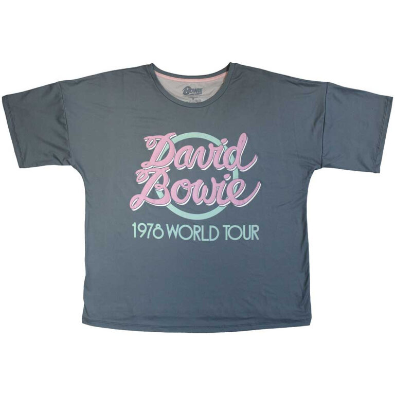 David Bowie 1978 World Tour Blue & Pink Ladies Pyjamas