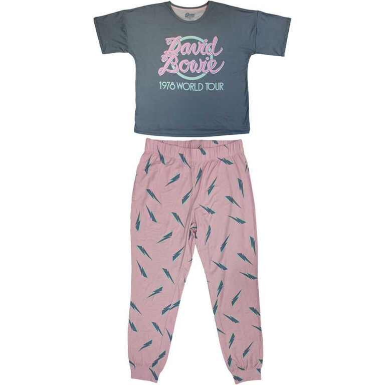 David Bowie 1978 World Tour Blue & Pink Ladies Pyjamas