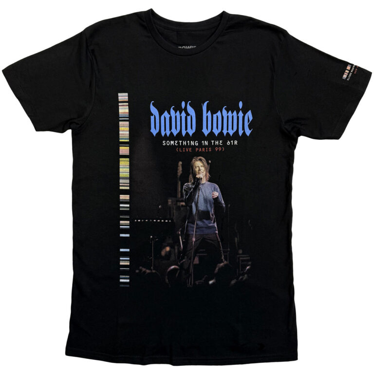 David Bowie Live In Paris Black Sleeve Print T-Shirt