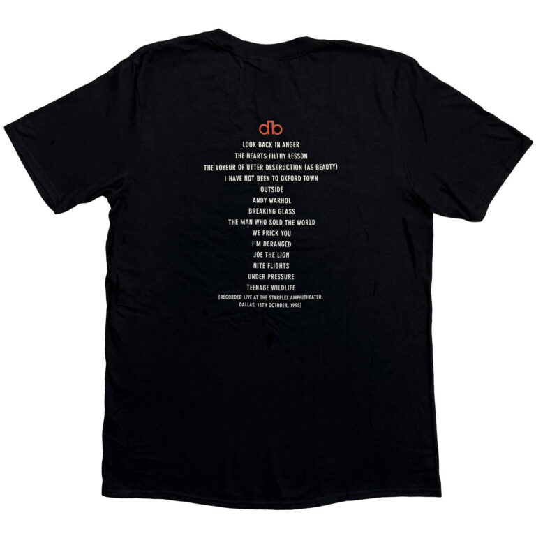 David Bowie Dallas ’95 Black Back Print T-Shirt