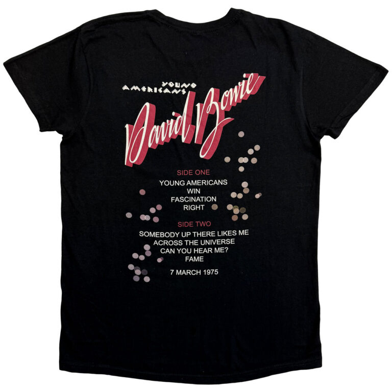 David Bowie Young Americans Black Back Print T-Shirt