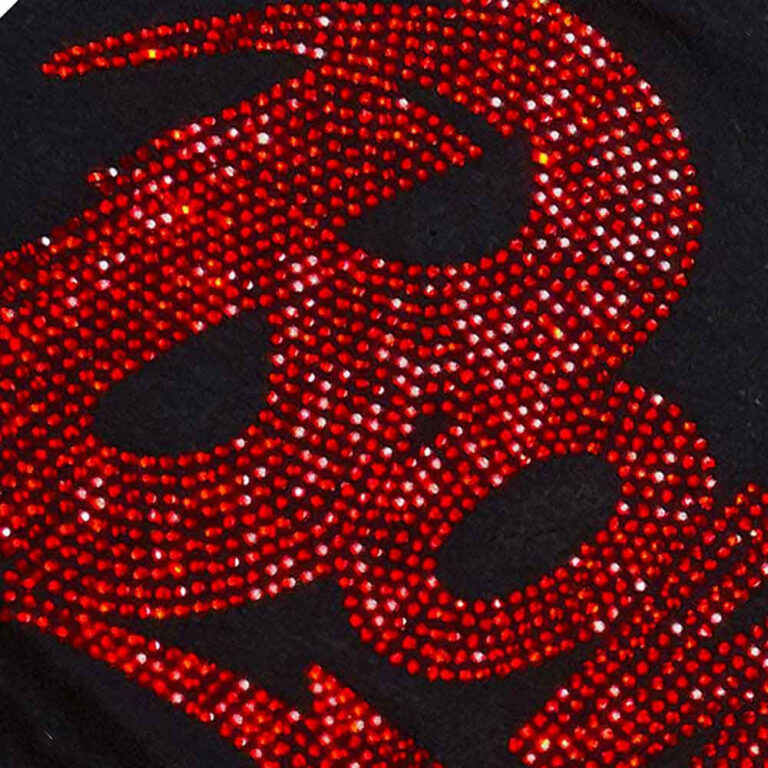 David Bowie Logo Black Embellished T-Shirt