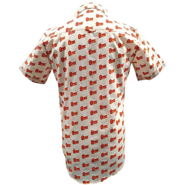 David Bowie Logo Pattern White All Over Print T-Shirt
