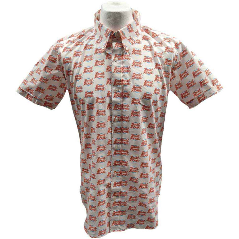 David Bowie World Tour Logo Pattern White All Over Print T-Shirt