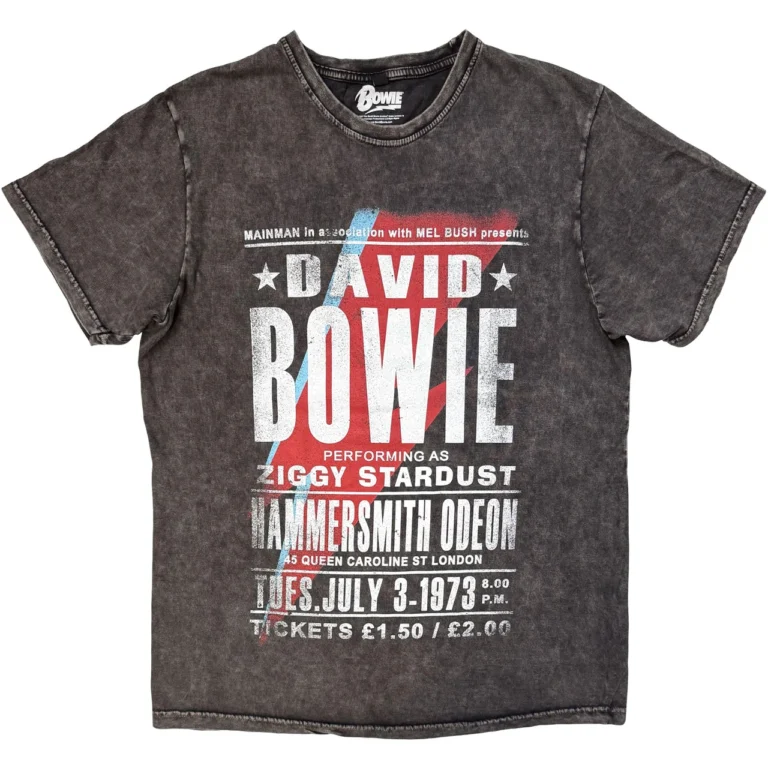 David Bowie Hammersmith Odeon Charcoal Grey T-Shirt