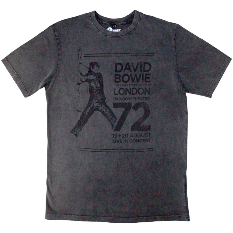 David Bowie Rainbow Theatre Charcoal Grey T-Shirt