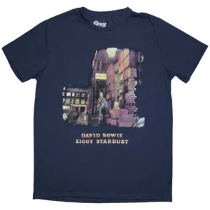 David Bowie Ziggy Stardust Denim Blue T-Shirt