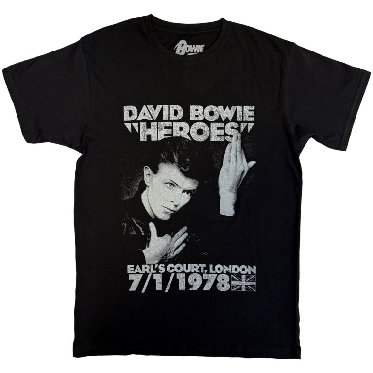 David Bowie Heroes Earls Court Black T-Shirt