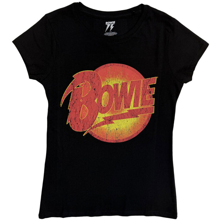 David Bowie Diamond Dogs Vintage Black Ladies T-Shirt