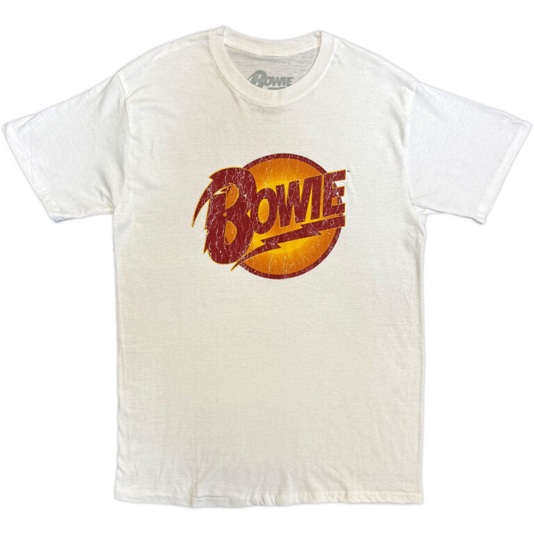 David Bowie Vintage Diamond Dogs Logo White T-Shirt