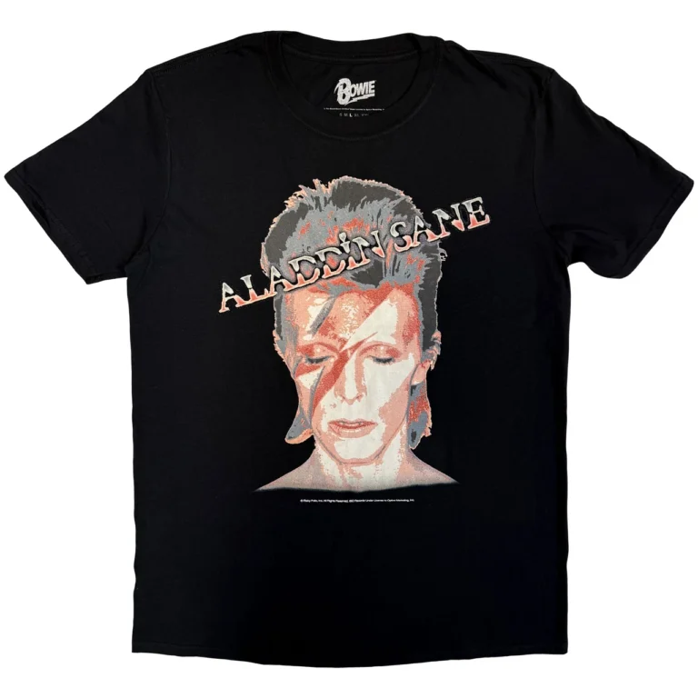 David Bowie Aladdin Sane 1 Black T-Shirt