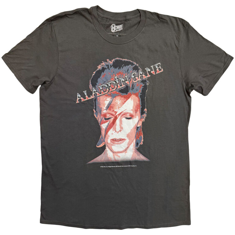 David Bowie Aladdin Sane Charcoal Grey T-Shirt