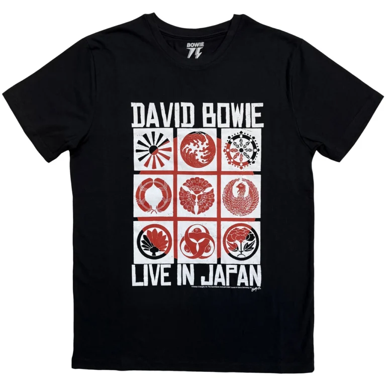 David Bowie Live in Japan Black T-Shirt